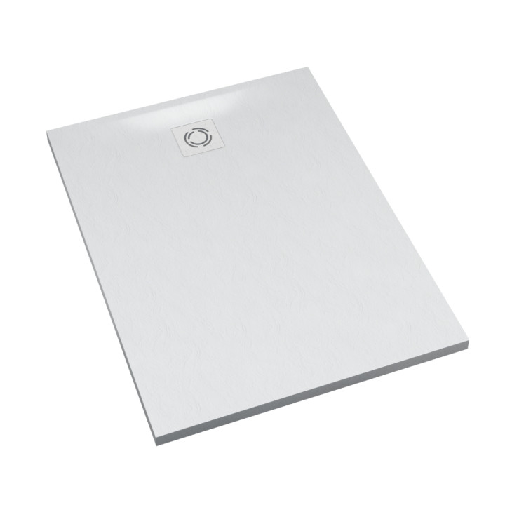 Schedline Brodzik kompozytowy Stabilsound Plus® Magnific White Stone 90x140x4 cm, prostokątny, Gwarancja 15 lat